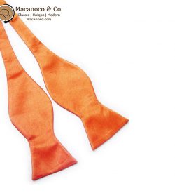 Tangerine Classic Satin Silk Bow Tie