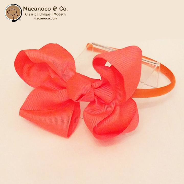 Red Satin Bow Hair Band