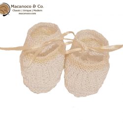 Baby Crochet Shoes White