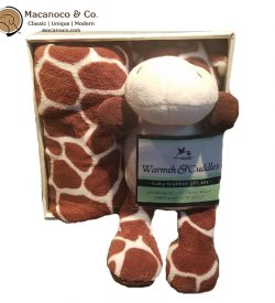 2102 Warmth and Cuddles Blanket Brown Giraffe