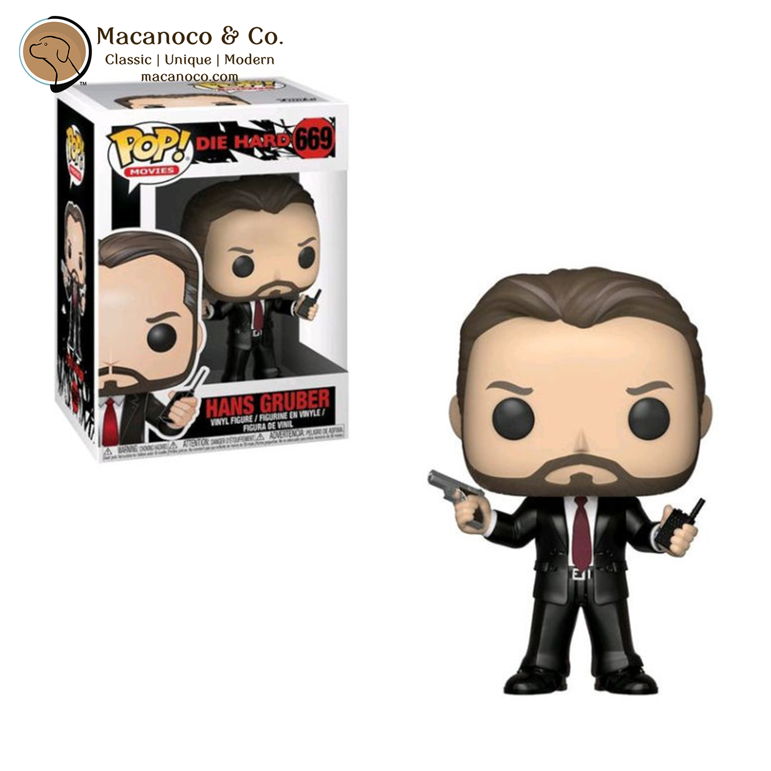 Funko Pop! Movies Die Hard - Hans Gruber Vinyl Toy Figure - Macanoco ...