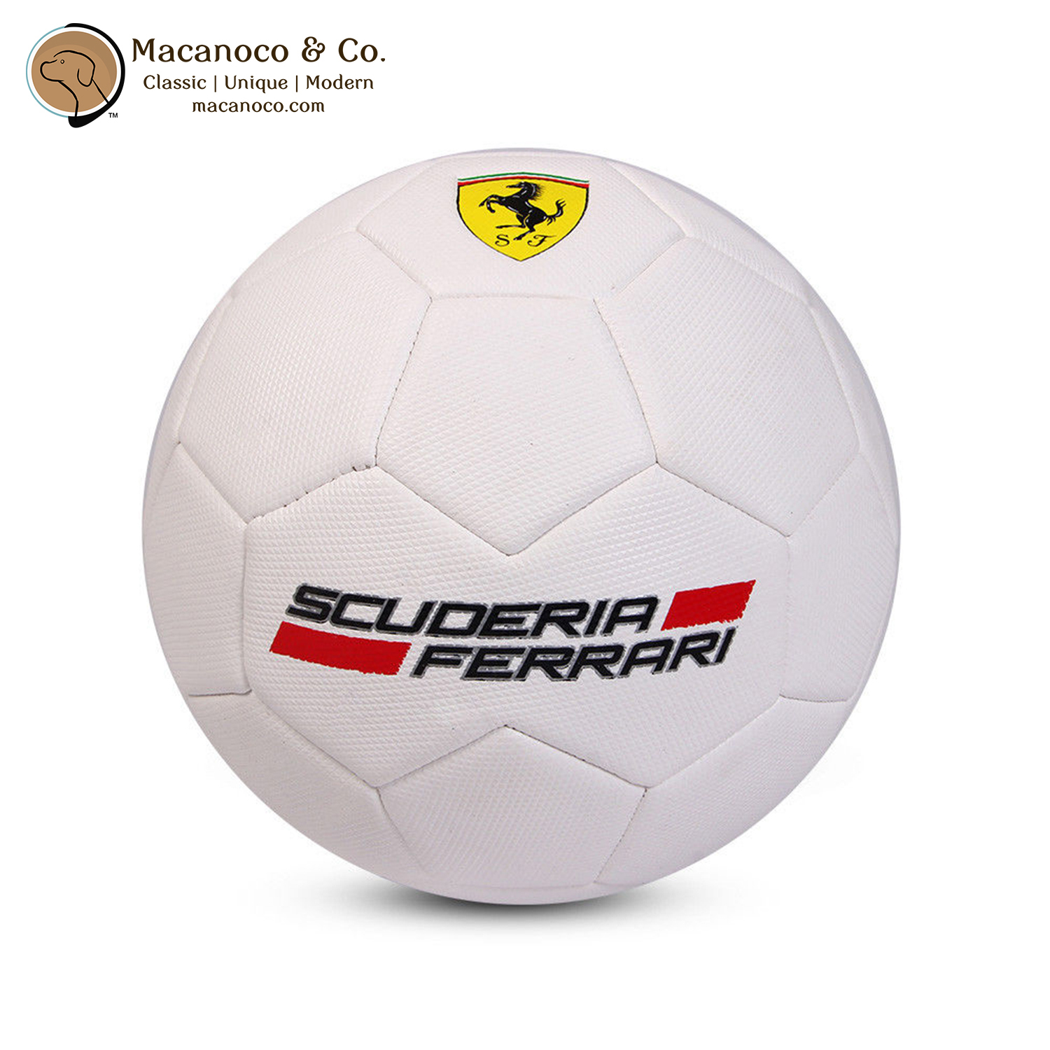 Ferrari Solid Color Size 1 Soccer Ball White Macanoco And Co 
