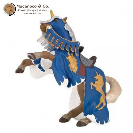 39249 Reared Up Horse with Unicorn Blue 1