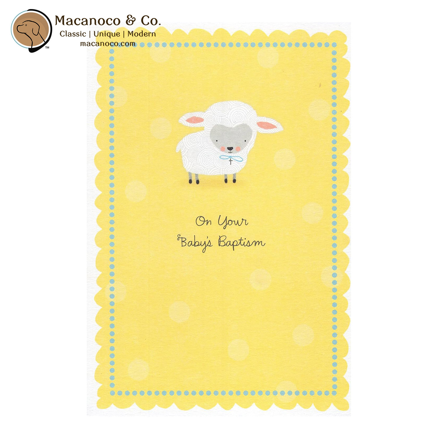 DaySpring On Your Baby's Baptism Lamb Greeting Card - Macanoco and Co.