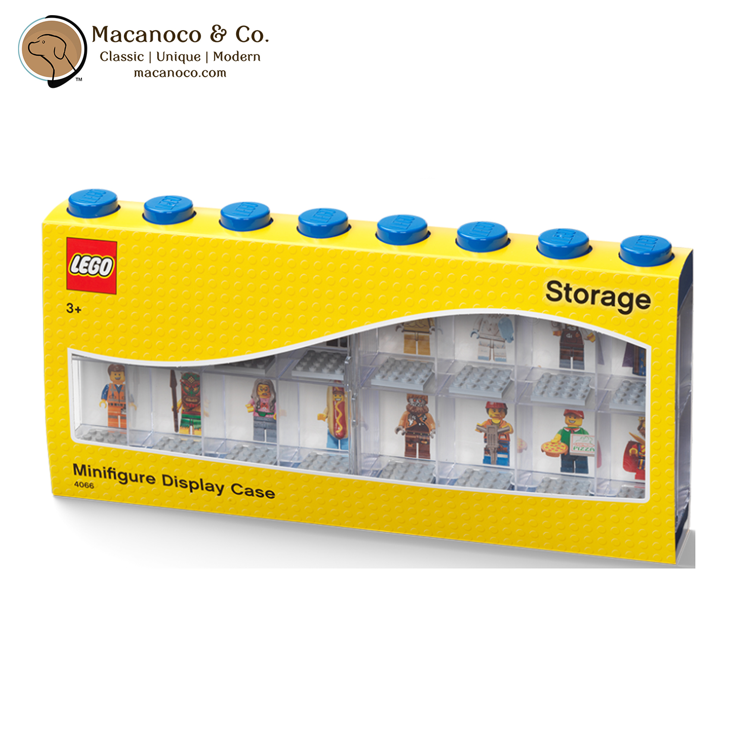 LEGO Minifigure Display Case 16 Bright Blue with Bonus Minifigure -  Macanoco and Co.