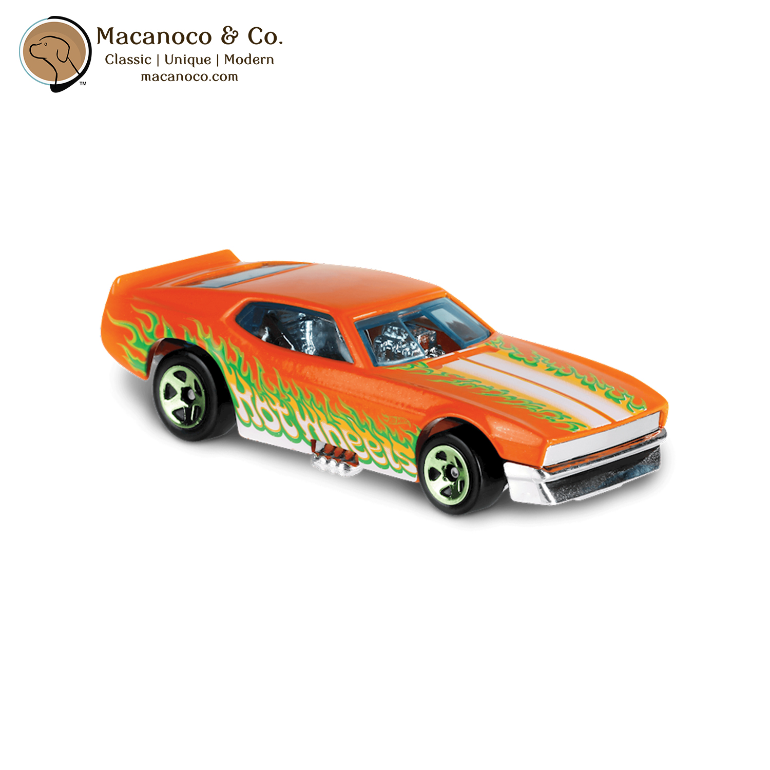 Hot Wheels '71 Mustang Funny Car, Orange Toy