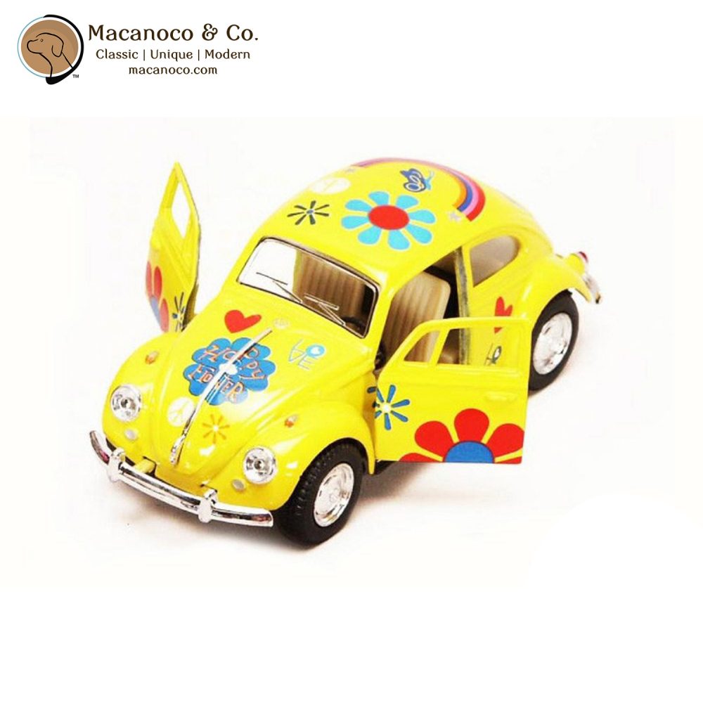 Kinsmart 1967 VW Classic Beetle Happy Flower 1:32 Scale Die Cast Toy ...