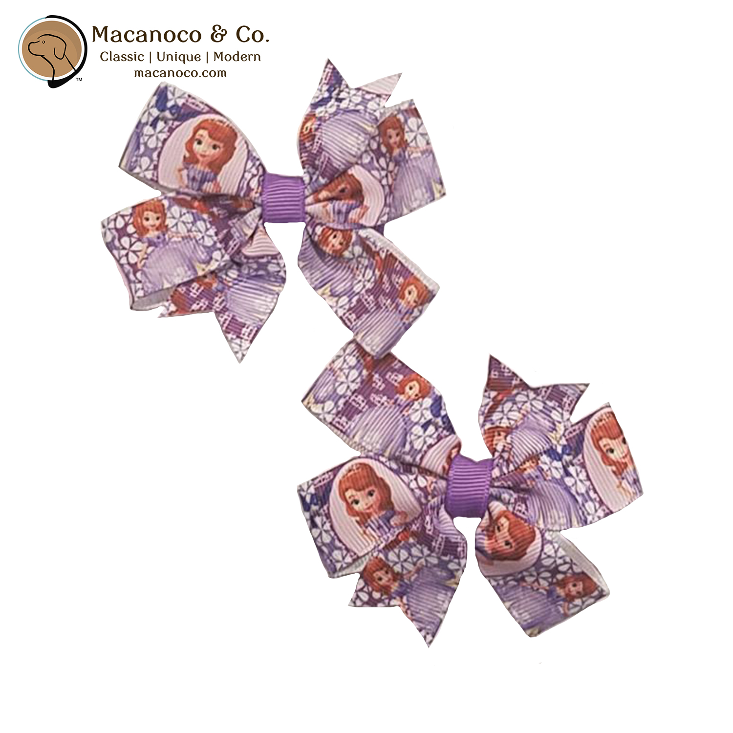 Disney Sofia the First Pinwheel Hair Clip Bow - Lilac - Macanoco and Co.