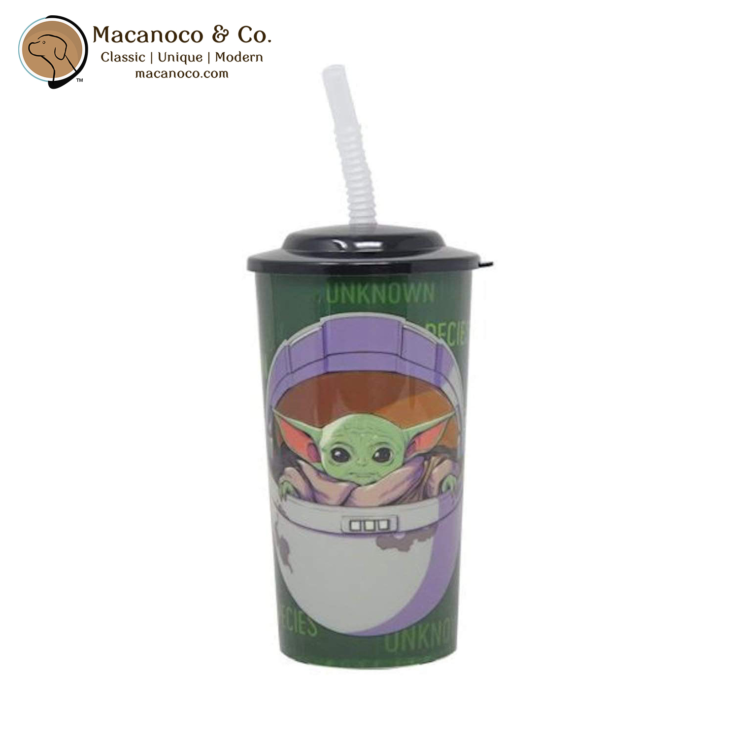 Funky Star Wars The Child Baby Yoda 16 oz. Sports Tumbler with Lid and Straw