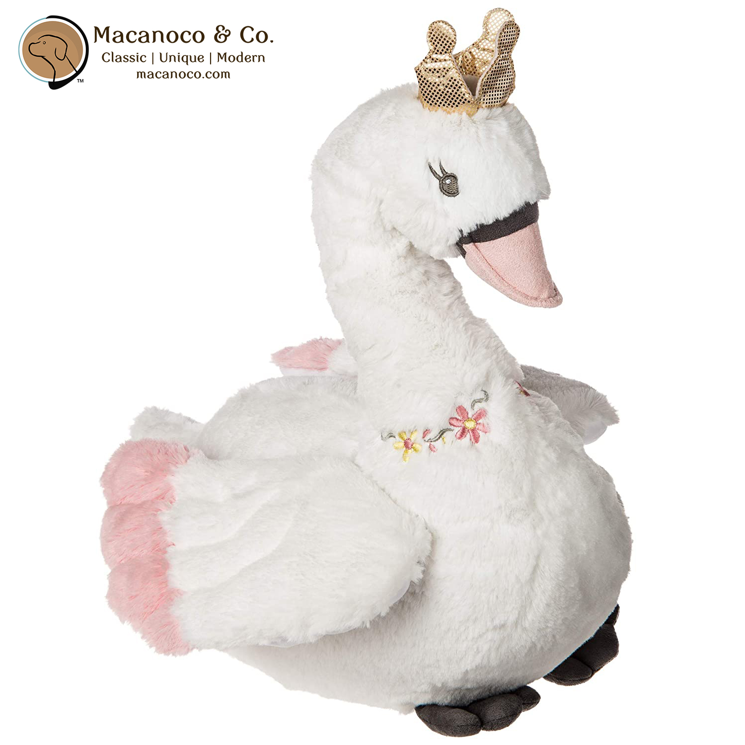 Mary Meyer Baby Itsy Glitzy Swan Grande Plush Toy - Macanoco and Co.