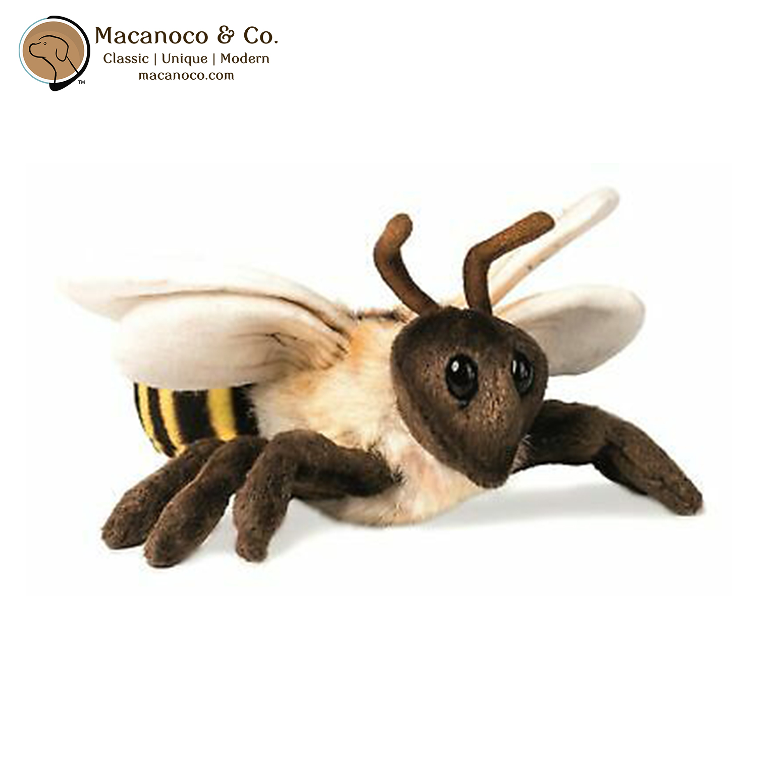 Hansa Honey Bee 8.7-inches Plush Toy - Macanoco and Co.