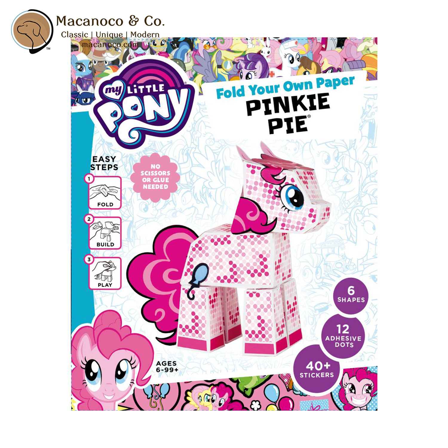My Little Pony Fold Your Own Paper Pinkie Pie Kit - Macanoco and Co.