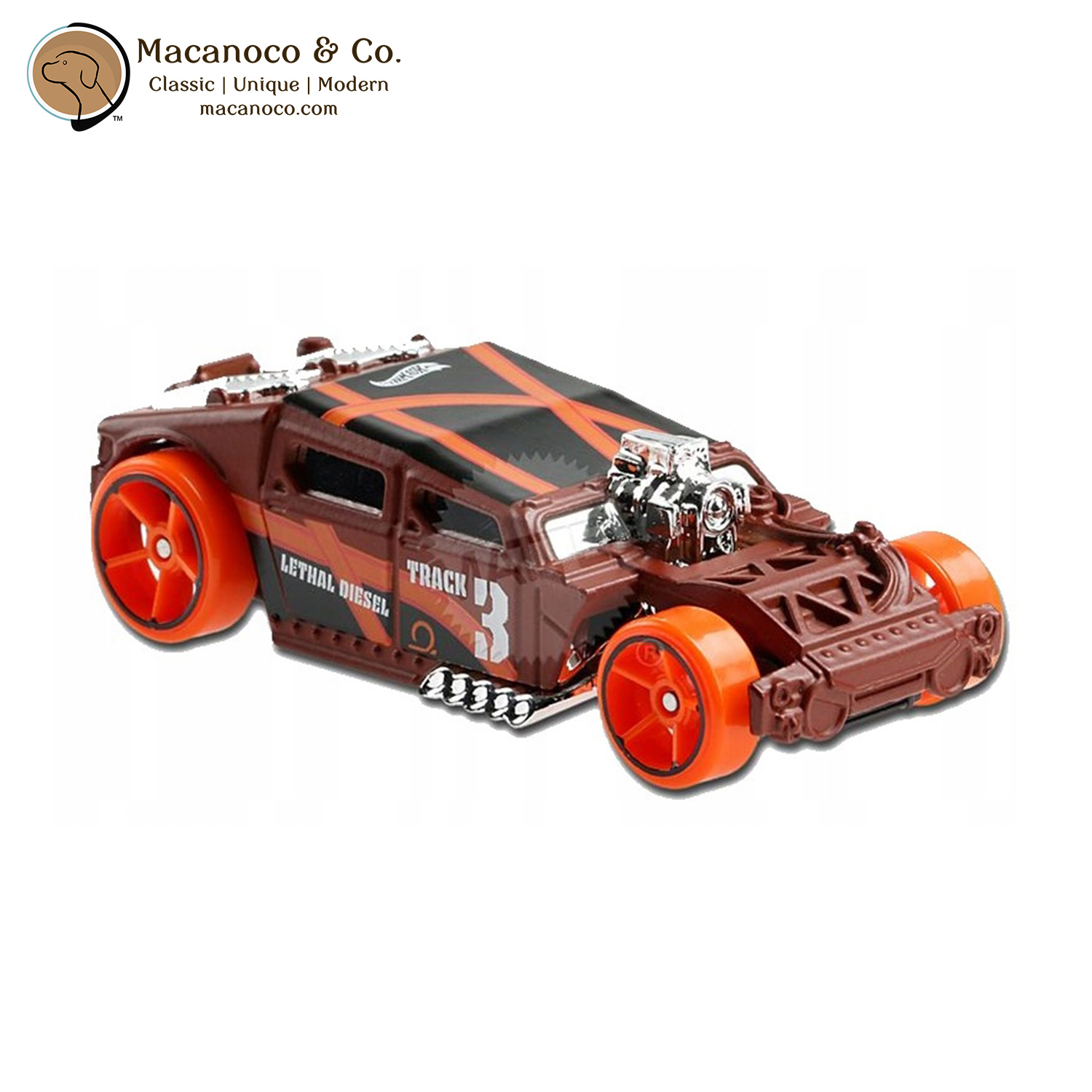 Hot Wheels Lethal Diesel, Brown Toy - Macanoco and Co.