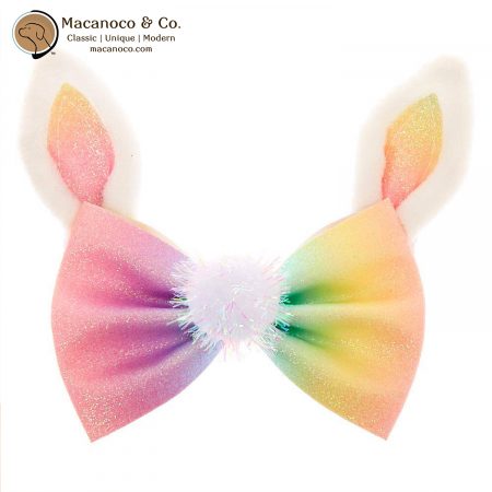 52980-0 Claire's Rainbow Glitter Bunny Hair Bow Clip