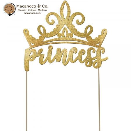 102357 Disney Princess Glitter Gold Cake Decorating Pick
