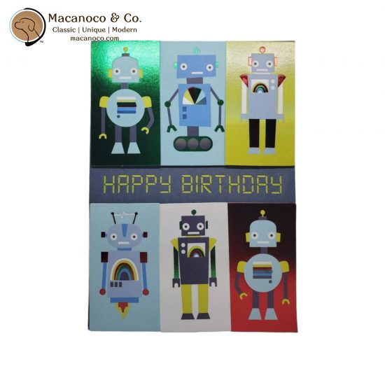 CBBOY 100-17105 Robots 3D Birthday Card 1