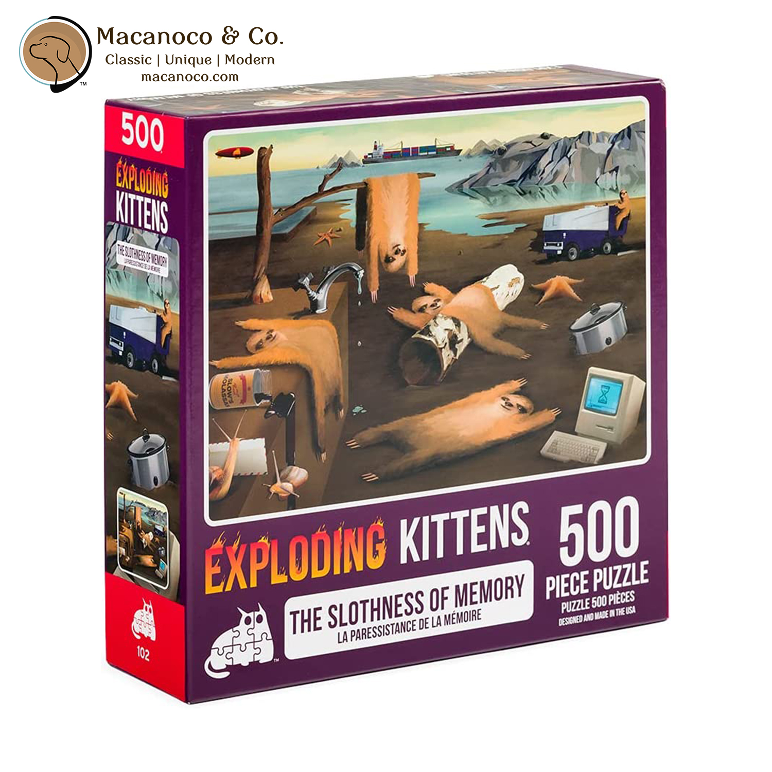 LIT-202110-3 Exploding Kittens 500 Piece puzzle Slothness of Memory