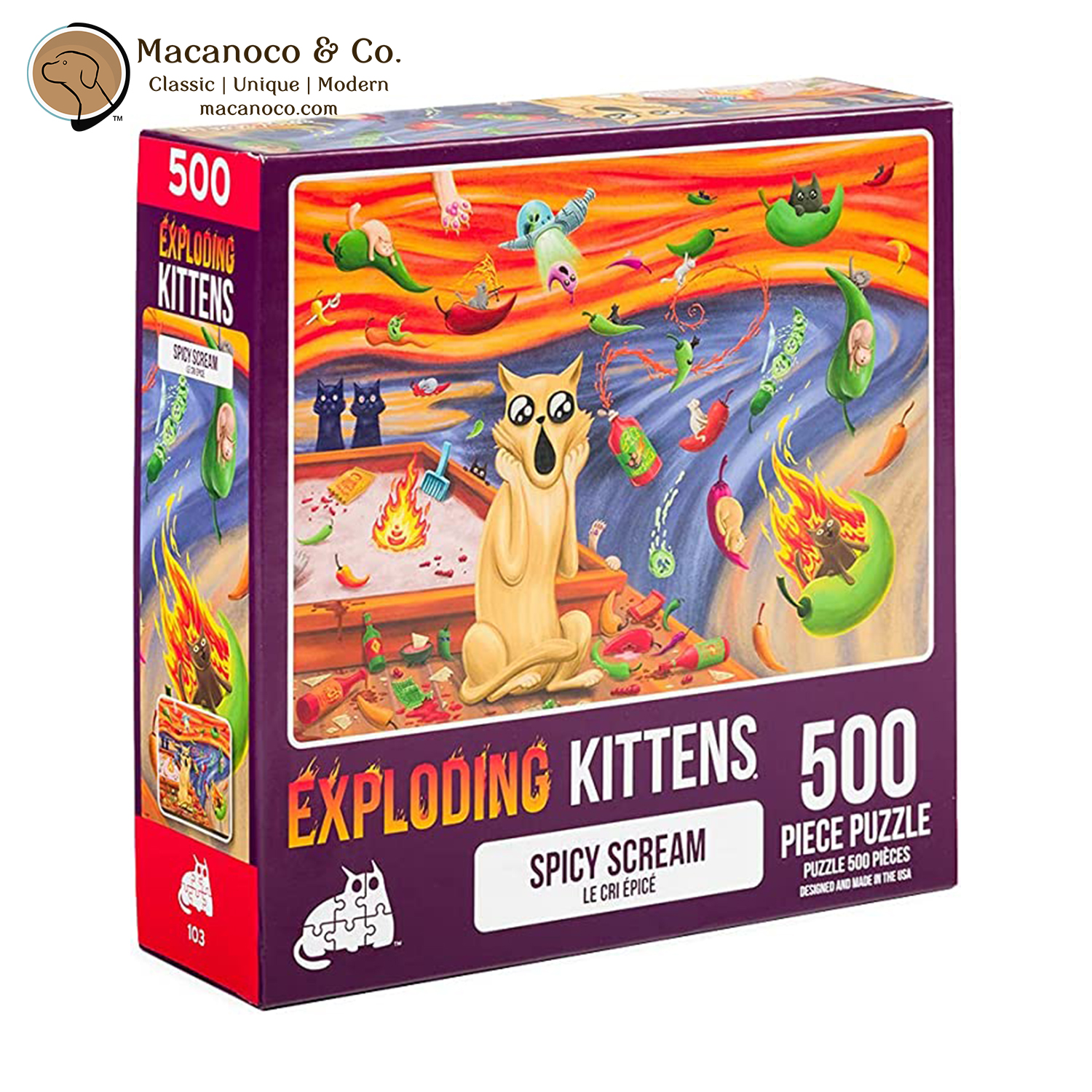 LUD-202106-1 Exploding Kitties 500 piece puzzle Spicy Scream