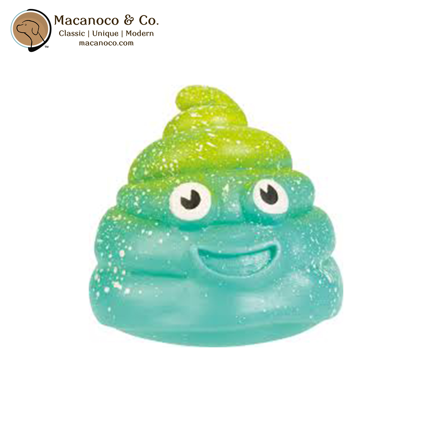 Toysmith Speckled Poo Splat Toy - Blue Gradient - Macanoco and Co.