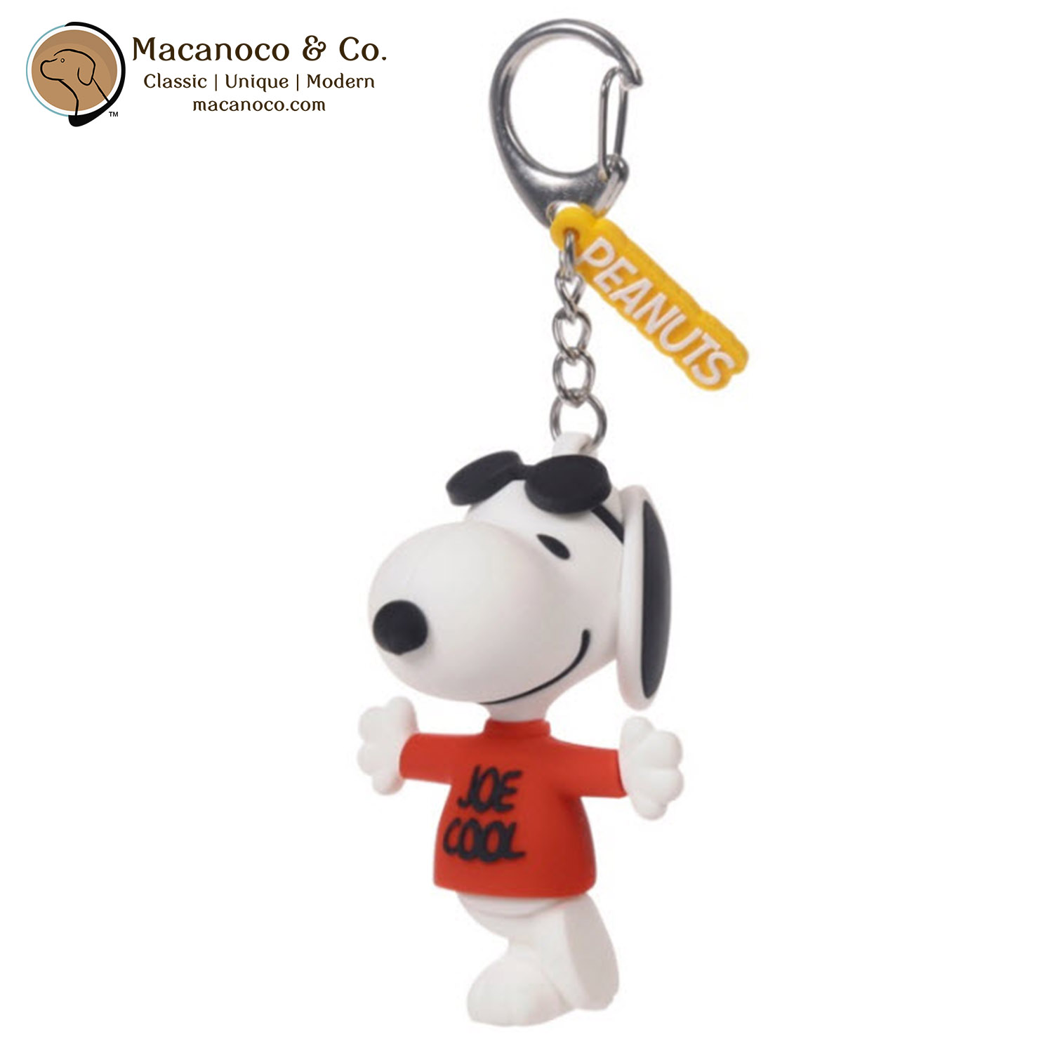 Precious Moments Peanuts Snoopy Joe Cool Backpack Clip Macanoco And Co